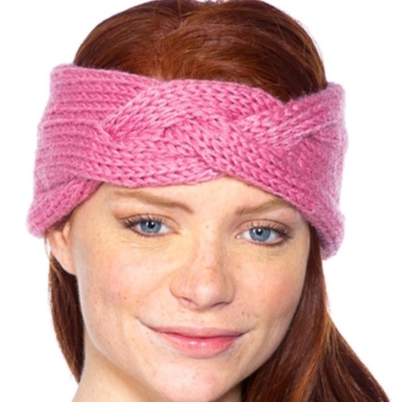 Warm Knitted headband (Pink) - Picture 1 of 2
